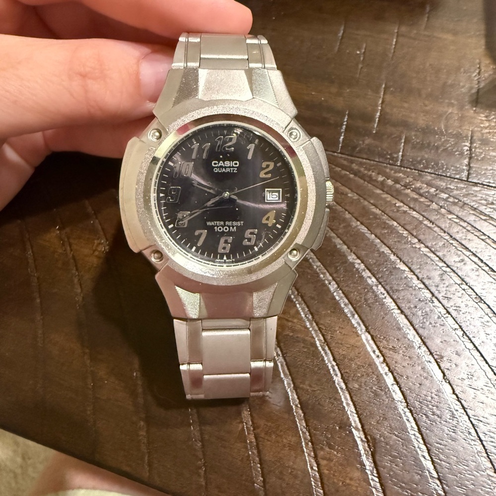 Casio Silver and Black Quartz Smartwatch